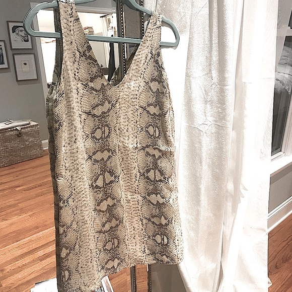 Parker Sequin Python Print Shift Dress - Picture 3 of 14